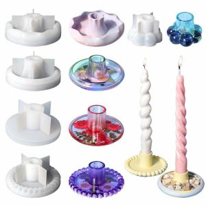 Candles & Holders | Candlestick Silicone Molds For Diy Plaster Cement Epoxy Resin Candle Holder Home Handmade Table Ornament Candles & Holders as the picture