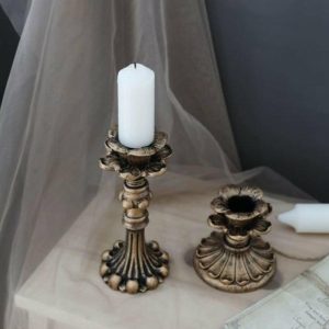 Candles & Holders | Candlesticks Holder Wear-Resistant Artistic Wedding Decoration High-Quality Elegant Carving Candle Stand Home Improvement Candles & Holders as the picture