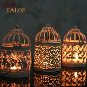 Candles & Holders | Hanging Hollow Candle Holder Stand Antique Moroccan Style Lantern Wedding Decor Decoration Candles & Holders Candles & Holders