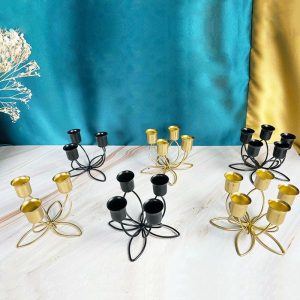 Candles & Holders | Metal Candle Holder Iron Candlestick Ornaments Wedding Party Candles Table Decoration For Living Room Bedroom Home Decor Candles & Holders black