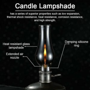 Candles & Holders | Outdoor Camping Glass Candle Light Lampshade Lamp Holder Clear Oil Lamp Shade Classic Vintage Candles & Holders Candles & Holders