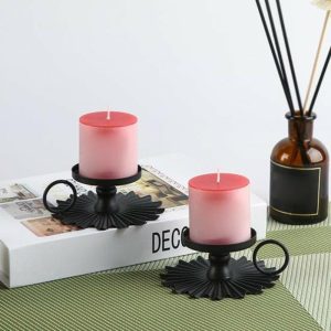 Candles & Holders | Useful Candlestick Decorative Lightweight Creative Candles & Holders black