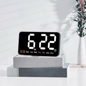 Clocks | 1 Set Digital Alarm Clock With Temperature Display Battery Operated Adjustable Brightness Desk Clock For Home Clocks Clocks