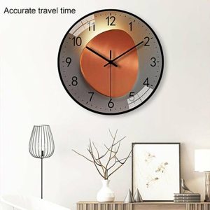 Clocks | 10Inch Wall Clock Round Home Improvement Accurate Battery Operated Wall Clock Home Decor Clocks black