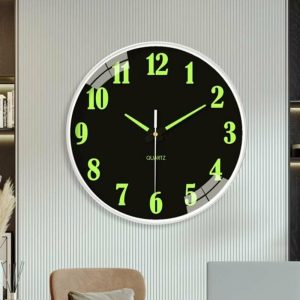 Clocks | 12 Inch Excellent Big Number Time Management Fluorescence Effect 30Cm Wall Hanging Luminous Silent Digital Clock Home Decor Clocks Clocks