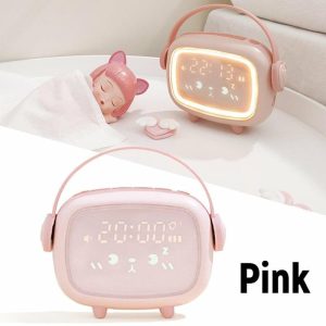 Clocks | 2020 New Cute Night Light Alarm Clock Timing Countdown Alarm Clock Led Smart Kids Alarm Clock Night Light Home Decor Clocks blue