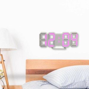 Clocks | 3D Led Digital 12/24 Hour Display Wall Snooze Alarm Clock Home Living Room Decor Clocks blue