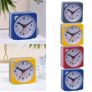 Clocks | 5.72.95.6Cm Clock Blue For Tabletop Gray Plastic Clocks blue