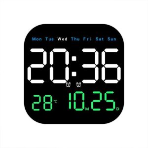 Clocks | 7" Digital Wall Clock With Date Day Of Week Led Wall Clock For Living Room Office Bedroom Decor Led Clocks as the picture