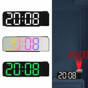 Clocks | 8" Led Digital Projector Projection Snooze Dual Alarm Clock Display Timer Usb Clock 12H/24H Clocks Clocks