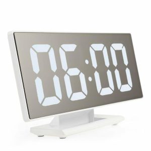 Clocks | Alarm Clock With Large Led Display Digital Mirror Surface Usb Charging Port For Bedroom Snooze Digital Clock Home Decoration Clocks Clocks