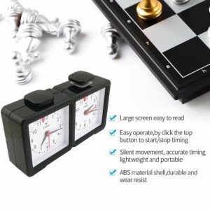 Clocks | Chess Clock Quartz Electronic Analog Chess Clock Count I-Go Count Up Down Timer Clocks black