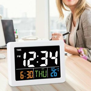 Clocks | Date Lcd Alarm Clock Temperature Time Bedroom Plastic Clocks Clocks