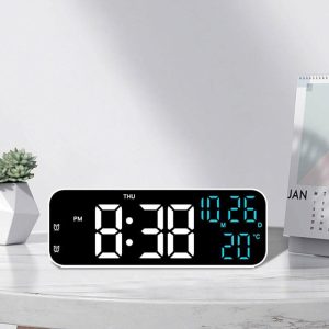 Clocks | Digital Alarm Clock 3 Level Adjustable Light Date Week Display Desk For Bedside Clocks as the picture