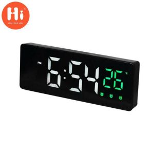 Clocks | Digital Alarm Clock Voice Control Snooze Time Temperature Display 3 Alarms Reloj Despertador Mirror Led Clock With Usb Cable Clocks blue