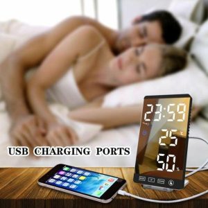 Clocks | Digital Clock Automatic Dimming Led Detachable Feet Useful Usb Chargers Alarm Clock For Office Clocks as the picture