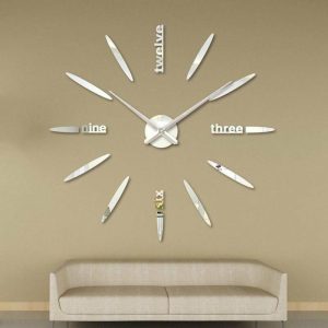 Clocks | Digital Wall Clock 3D Sticker Modern Design Clock Diy Clock Wall Kitchen Clock Living Room Quartz Needle Home Decor Clocks black