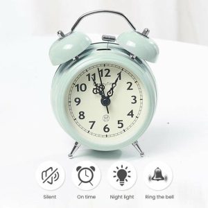 Clocks | Home Clock Retro Design Time Display Lightweight Creative Thickened Glass Mirror Desk For Clocks beige