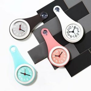 Clocks | Kitchen Bathroom Wall Clock Waterproof Silent Shower Hanging Decor With Sucker Clocks blue