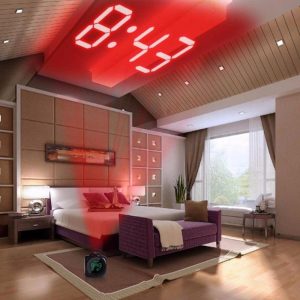 Clocks | Lcd Projection Led Display Time Digital Alarm Clock Talking Voice Prompt Thermometer Snooze Function Desk Clocks black