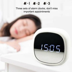 Clocks | Led Display Makeup Mirror Usb/Battery Electronic Digital Alarm Clock Thermometer Clocks black