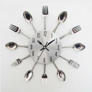 Clocks | Stainless Steel Home Decor Kitchen Cutlery Utensil Spoon Fork Wall Clock Clocks Clocks