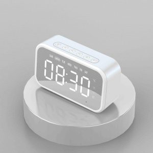 Clocks | Table Clock Bluetooth Wireless Audio Mini Led Mirror Digital Alarm Clock Temperature Weekend Display Desk Clock Clocks black