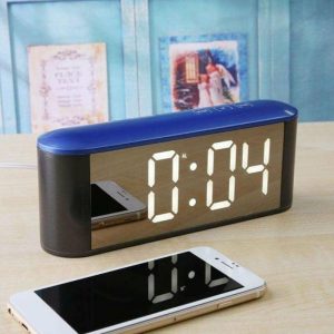 Clocks | Table Desk Led Screen Mirror Digital Time Temperature Display Snooze Alarm Clock Clocks Clocks