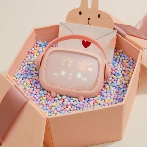 Clocks | Tdstore Mini Wireless Rechargeable Cute Angel Shape Led Night Light Mute Alarm Clock Clocks baby blue