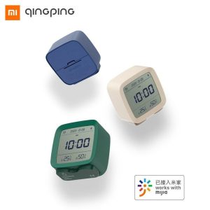 Clocks | Xiaomi Qingping Bluetooth Alarm Clock Smart Control Temperature Humidity Display Lcd Screen Adjustable Nightlight Work With Mijia App Clocks Clocks