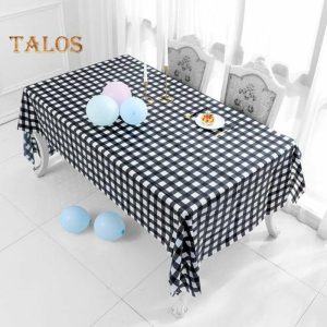 Curtain Decorative Accessories | 2Pcs Disposable Tablecloth Set Waterproof Oil-Proof Easy To Clean Tablecloths For Picnics Bbqs Parties Weddings Curtain Decorative Accessories black white