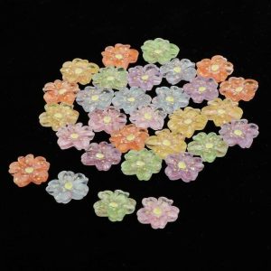 Curtain Decorative Accessories | 30Pcs Resin Sakura Flatback Button Bead Embellishment Craft Curtain Decorative Accessories Curtain Decorative Accessories