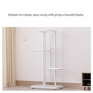 Curtain Decorative Accessories | 4-Tier Display Shelf Flower Pots Rack Plant Stand Potting Ladder Planter Stand Heavy Duty Storage Curtain Decorative Accessories Curtain Decorative Accessories