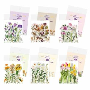 Curtain Decorative Accessories | 40Pcs/Bag Eye-Catching Scrapbooking Sticker Easy Carry Pet Floral Animal Waterproof Diary Decal For Home Curtain Decorative Accessories Curtain Decorative Accessories