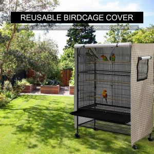 Curtain Decorative Accessories | Birdcage Cover Night Birdcage Cover Sleep Helper For Brid Cage With Window Drawstring Bird Cage Curtain Decorative Accessories black