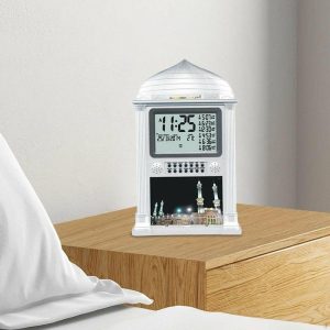 Curtain Decorative Accessories | Calendar Alarm Clock Wall Mounted Ramadan Gift Home Decoration With Temperature Digital Clocks as the picture