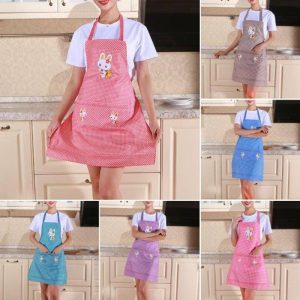 Curtain Decorative Accessories | Cooking Apron Waterproof Home Cleaning Tools Portable Cartoon Rabbit Apron Kitchen Accessories For Restaurant Curtain Decorative Accessories as the picture