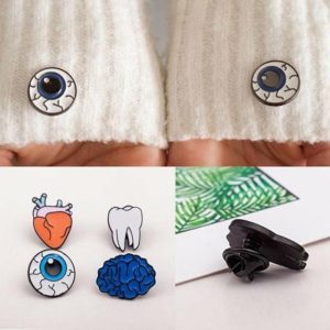 Curtain Decorative Accessories | Creative Collar Corsage Cartoon Tooth Eye Organs Brooch Pin Jewelry Curtain Decorative Accessories Curtain Decorative Accessories