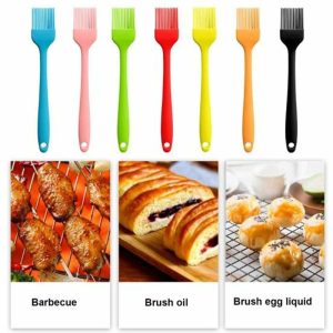 Curtain Decorative Accessories | Great Multi-Purpose Comfortable To Grip Lightweight Grilling Oil Brush Cooking Gadget For Kitchen Condiment Brush Curtain Decorative Accessories black