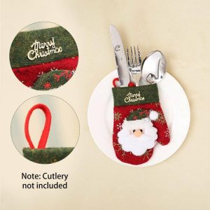 Curtain Decorative Accessories | Mini Christmas Cutlery Tableware Holders With Hanging Rope Mini Silverware Holders Candy Covers Curtain Decorative Accessories Curtain Decorative Accessories