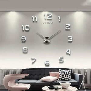 Curtain Decorative Accessories | Modern Super Large Size Metal Analog Indoor Wall Clock Living Room Cafe Decor Clocks as the picture