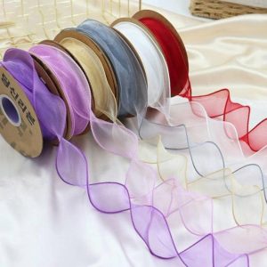 Curtain Decorative Accessories | Organza Ribbon Chic Soft Texture Cuttable Banquet Festival Gifts Sheer Holiday Supplies Curtain Decorative Accessories as the picture