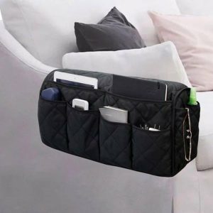 Curtain Decorative Accessories | Sofa Armrest Storage Bag With 14 Pockets Non-Slip Sofa Armrest Storage Organizer Sofa Armchair Curtain Decorative Accessories black