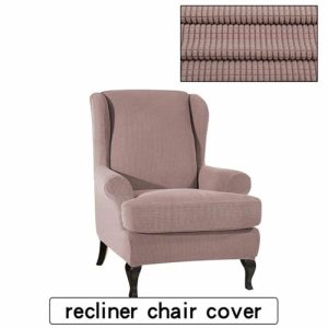 Curtain Decorative Accessories | Sofa Covers Wing Chair Elastic Fabric Stretch Couch Slipcover Polyester Spandex Furniture Protector Curtain Decorative Accessories beige