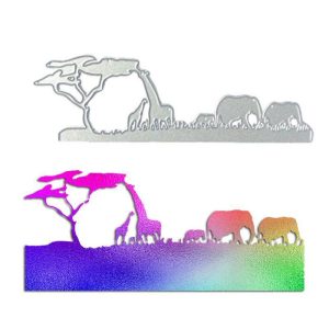 Curtain Decorative Accessories | Tropical Animal Elephant Giraffe Design Pattern Scrapbooking Craft Die 3D Diy Festival Card Making Curtain Decorative Accessories Curtain Decorative Accessories