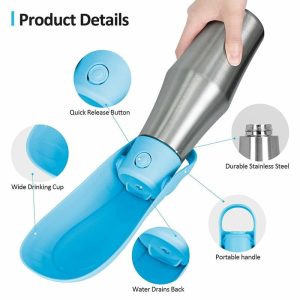 Curtain Decorative Accessories | Water Bottle Portable Dog Accessories Dog Water Dispenser – Stainless Steel Pet Travel Cup  Outdoor Curtain Decorative Accessories Curtain Decorative Accessories