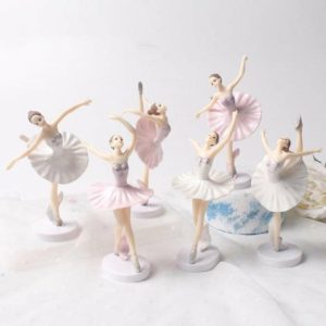 Figurines & Miniatures | 3Pcs Dancing Girl Fashion Toy Elegant Party Home Home Long Service Decoration Life Ballet Girl Cake Picks Figurines & Miniatures Figurines & Miniatures