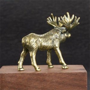 Figurines & Miniatures | Animal Miniature Four Legs Realistic Lightweight Unique Tea Pet Brass Deer Statue For Office Figurines & Miniatures Figurines & Miniatures