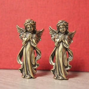 Figurines & Miniatures | Antique Copper God Of Love Cupid Statue Small Ornaments Brass Angel Figurines Desktop Decorations Home Decor Accessories Figurines & Miniatures Figurines & Miniatures