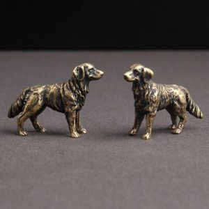 Figurines & Miniatures | Antique Copper Hound Figurines Miniatures Desktop Ornaments Zodiac Animal Dog Small Statue Tea Pet Home Decorations Puppy Crafts Figurines & Miniatures Figurines & Miniatures